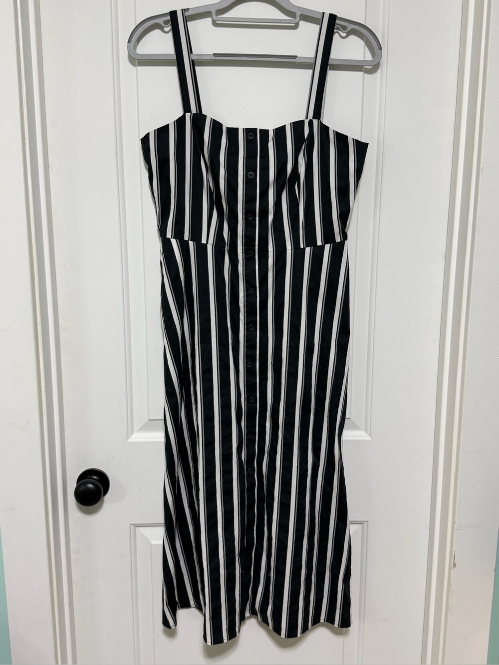 NWOT White House Black Market Striped Button-Front Midi Dress